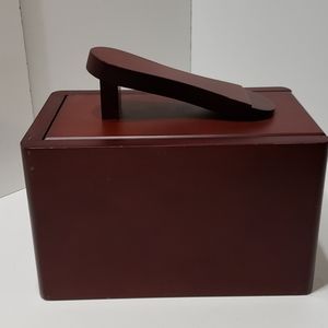 Solid Wood men's Shoe Care Wax Box